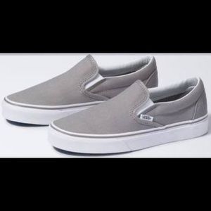 Gray slip on Vans
